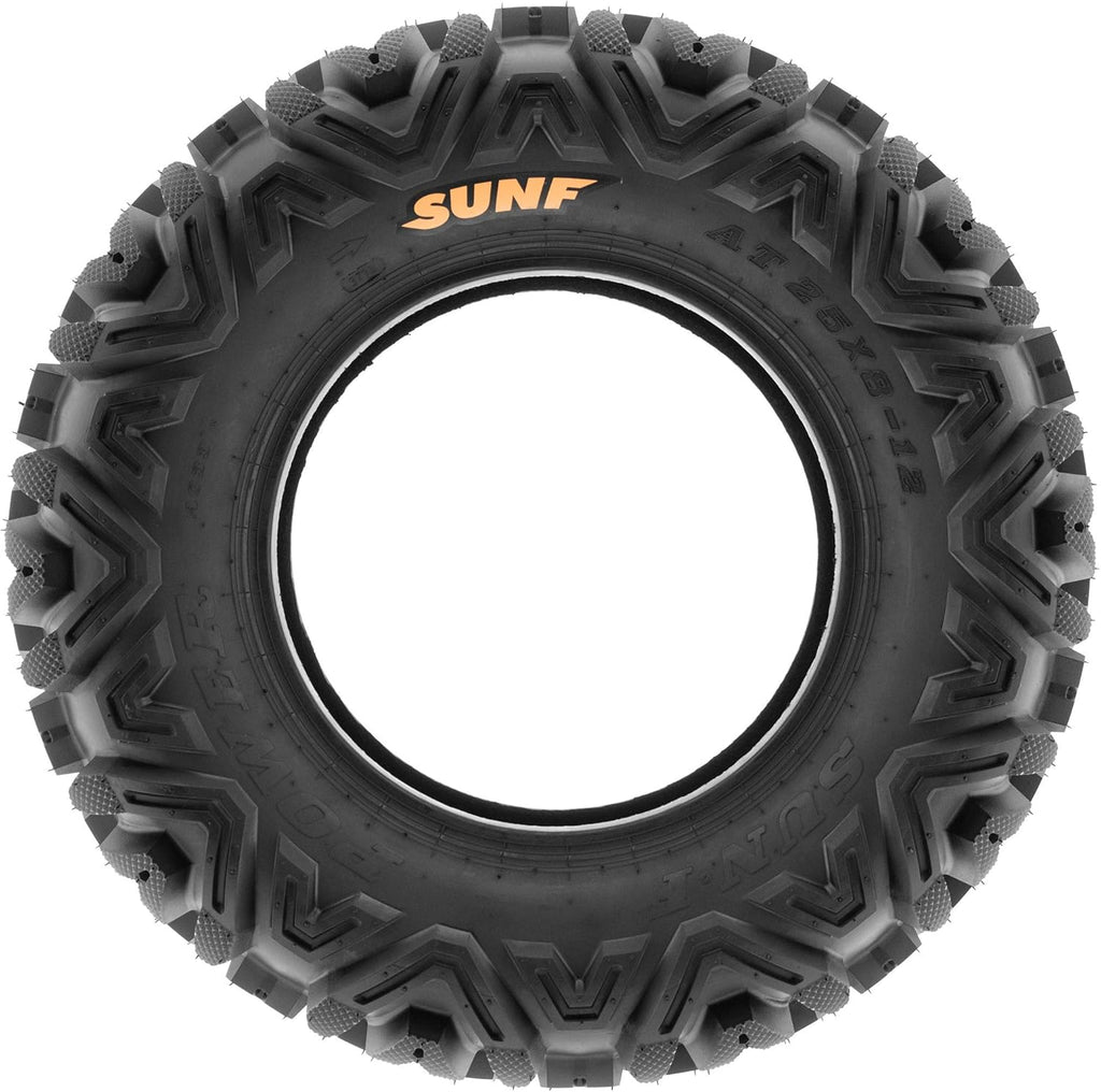 SUNF Power.I ATV UTV All-Terrain Tires Set of 4 25X8-12 25X10-12
