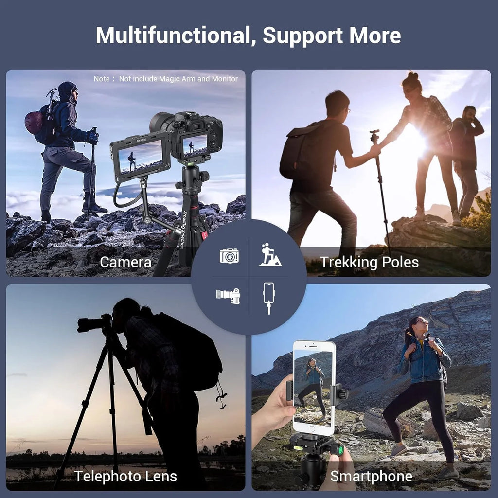 SmallRig Camera Tripod, 71" Foldable Aluminum Tripod/Monopod