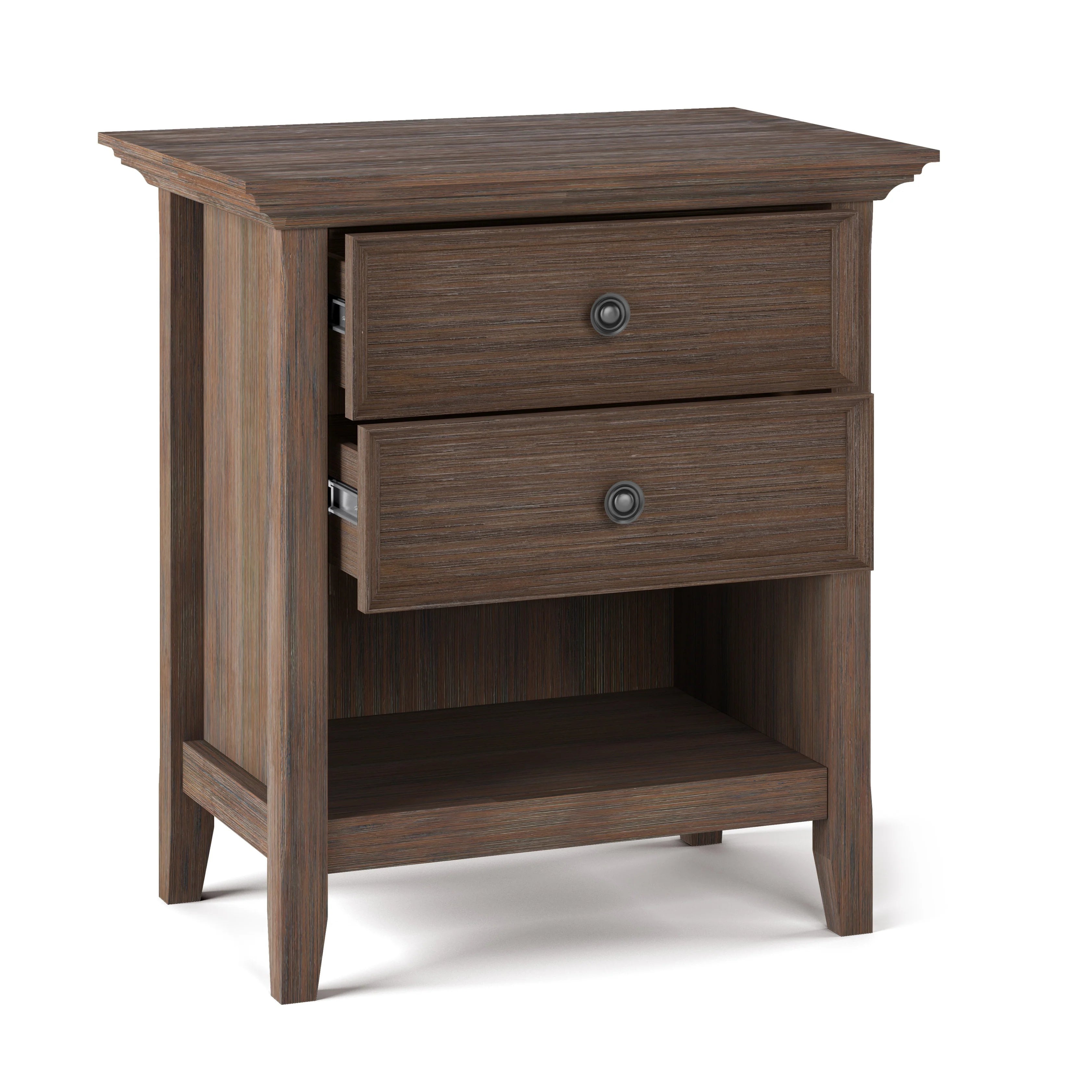 WYNDENHALL Halifax SOLID WOOD 24 inch Wide Bedside Nightstand Table
