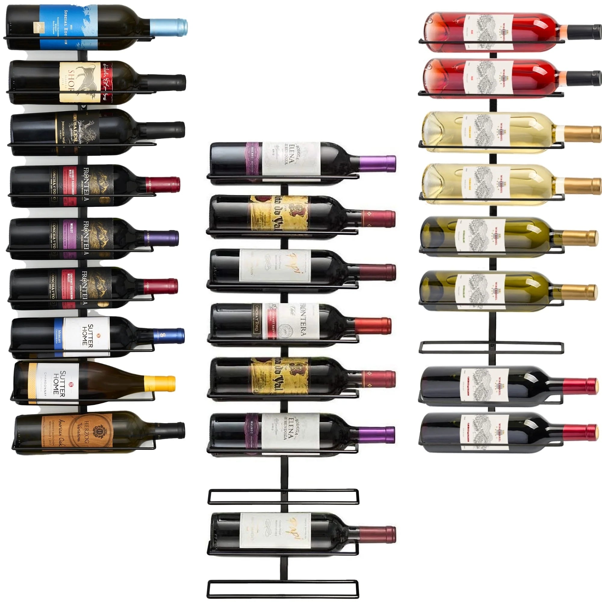 Sorbus Wall Mount Wine Rack - 27 Level Wine Rack Wall Mounted for Wine Bottles