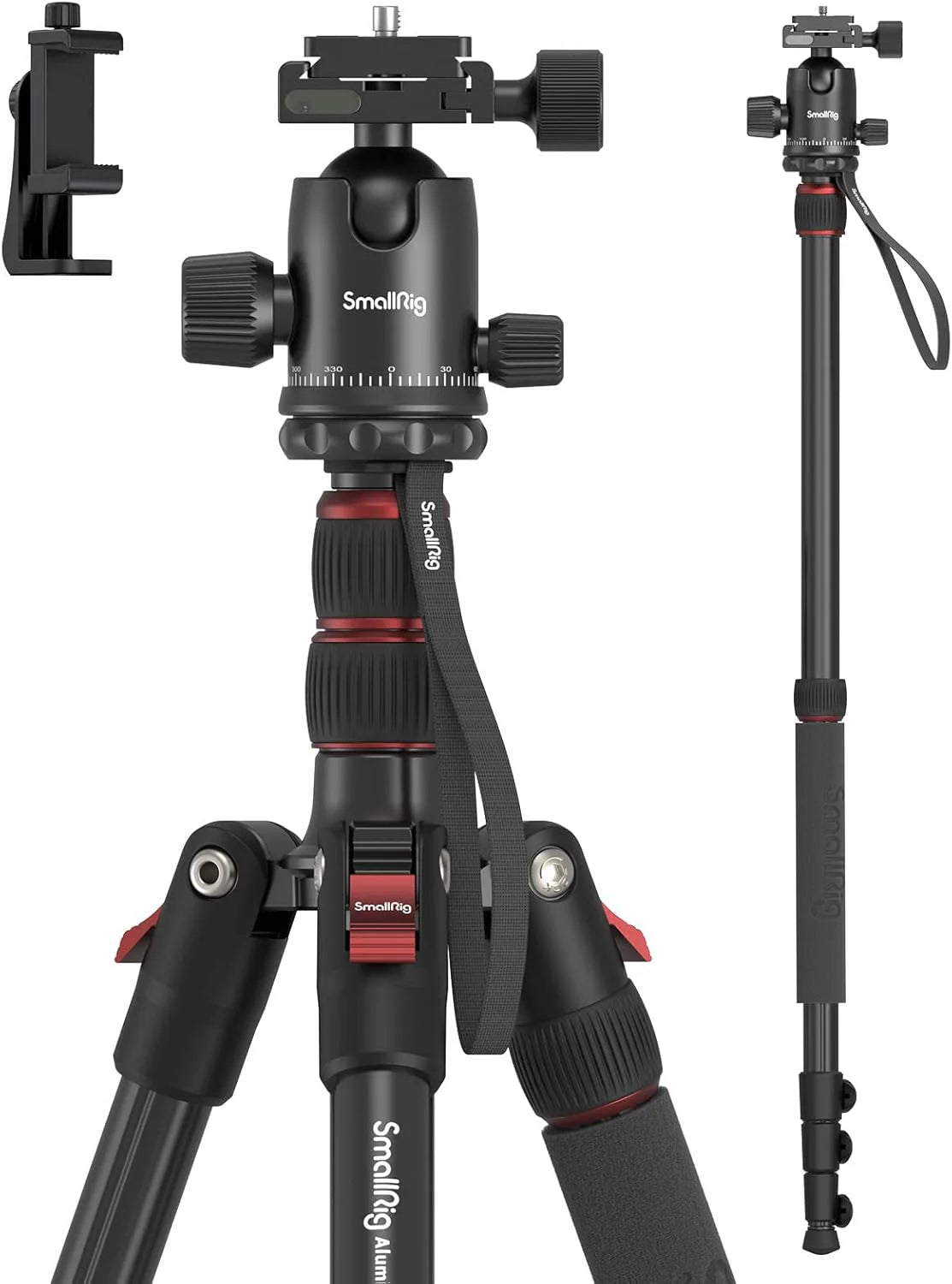 SmallRig Camera Tripod, 71" Foldable Aluminum Tripod/Monopod
