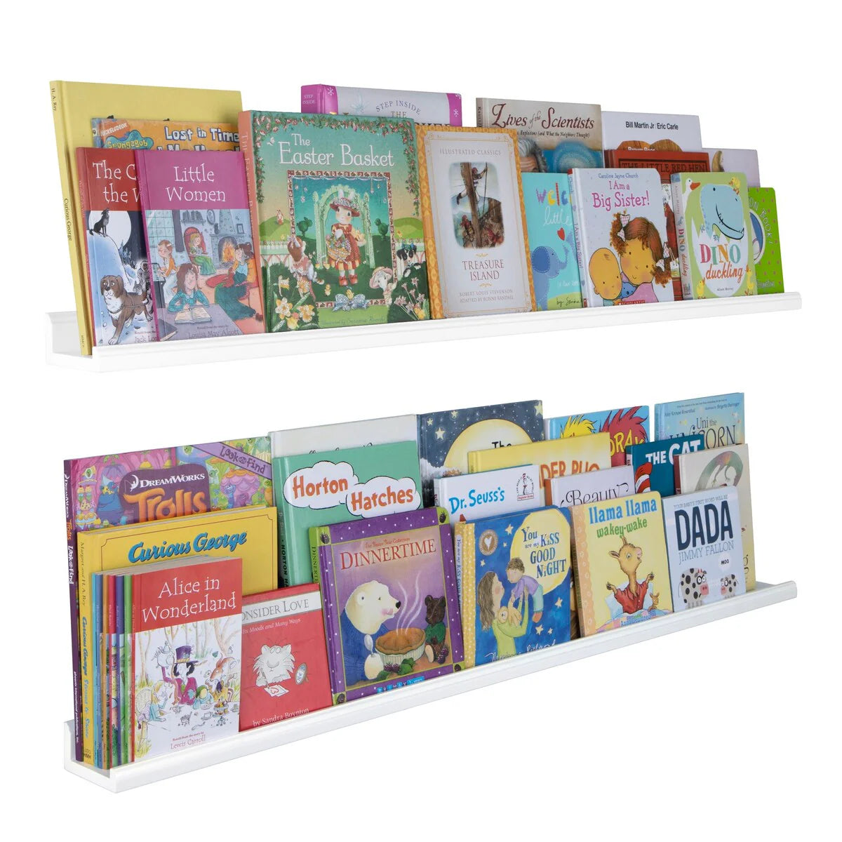 Wallniture Boston 46 Floating Shelves for Wall, Picture Ledge (Set of 4)