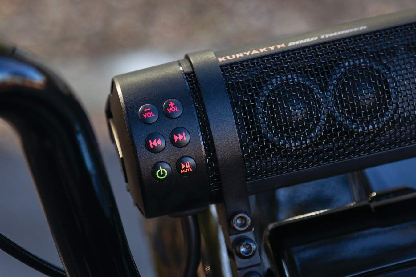 Road Thunder 300W Waterproof Bluetooth Motorcycle Sound Bar, Handlebar Mount, Satin Black