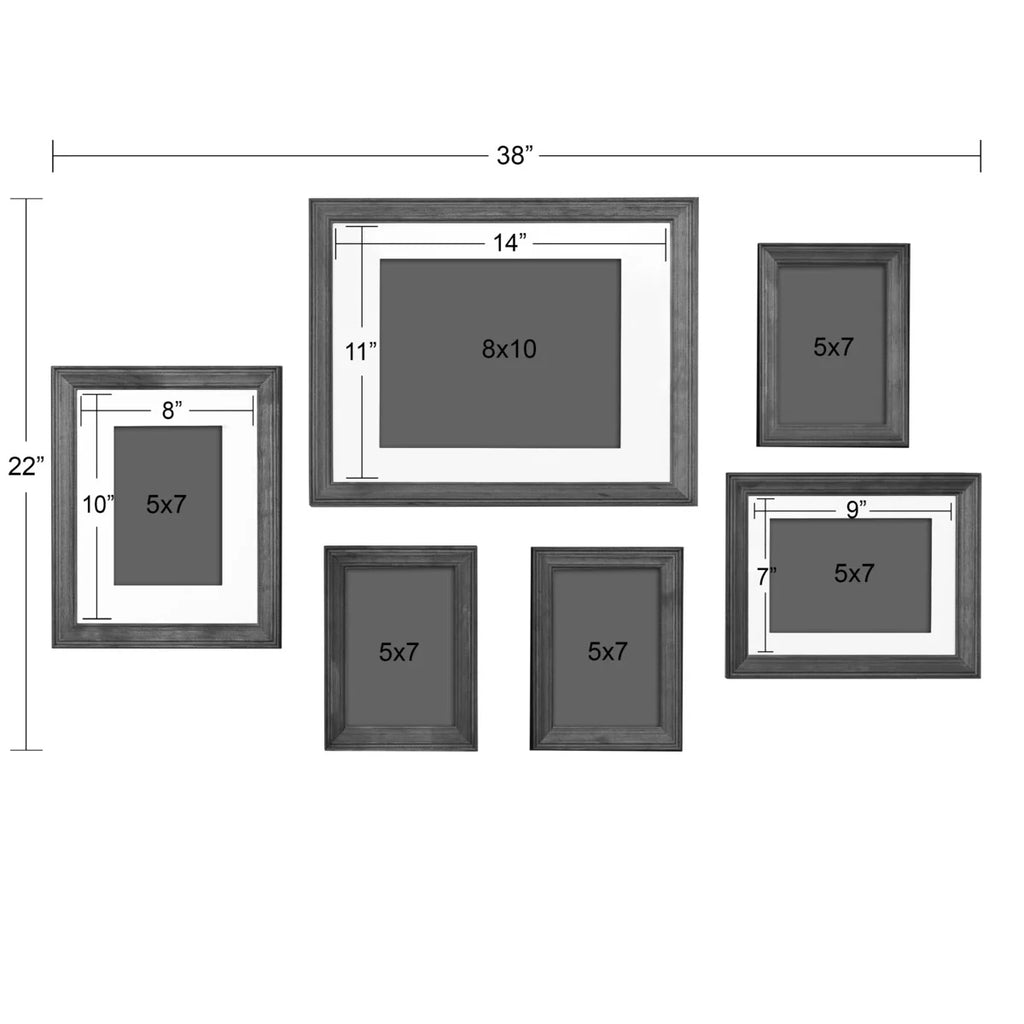 Kate and Laurel Bordeaux Gallery Wall Frame Set