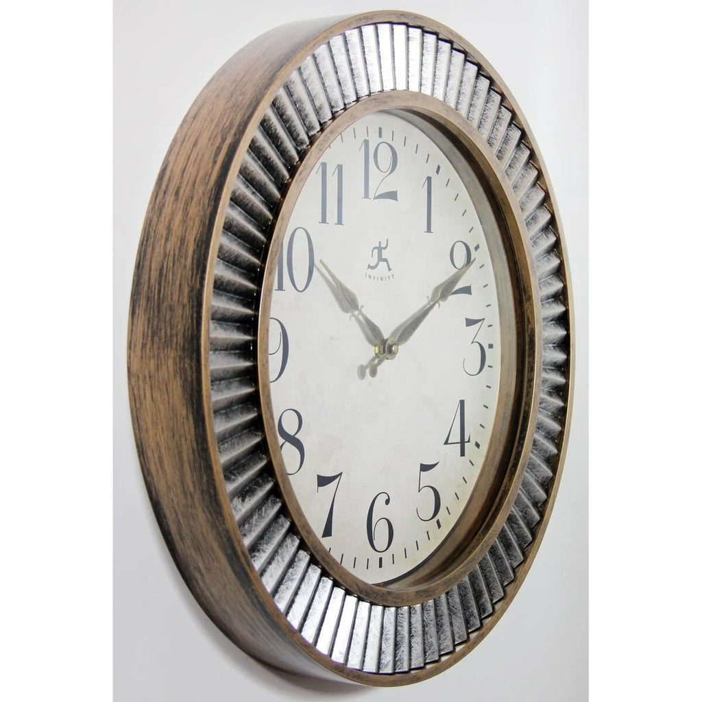 Ruche Rustic Industrial 16-inch Wall Clock by Infinity Instruments - 16 x 2 x 16