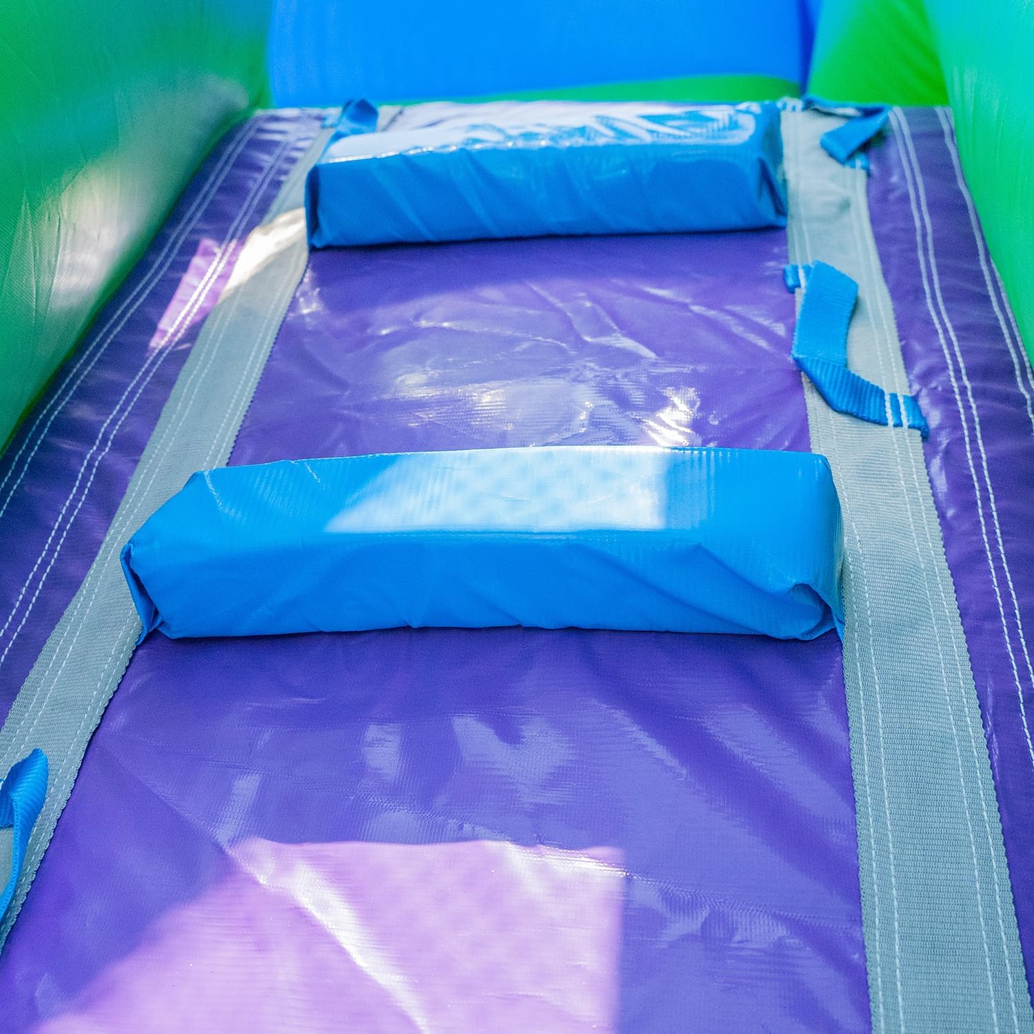 16' Purple Tropical Lightweight Premium Commercial Grade Water Slide Inflatable with Attached Pool for Kids and Adults (with Blower), Wet Dry Use, Summer Fun