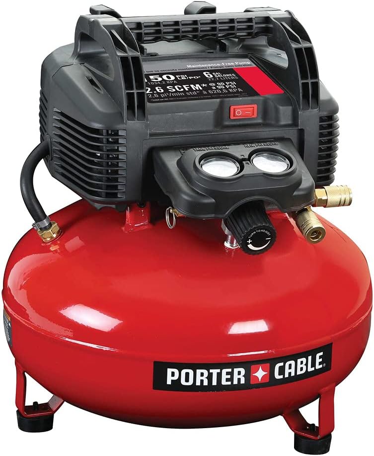 PORTER-CABLE Air Compressor 6-Gallon Pancake Oil-Free C2002