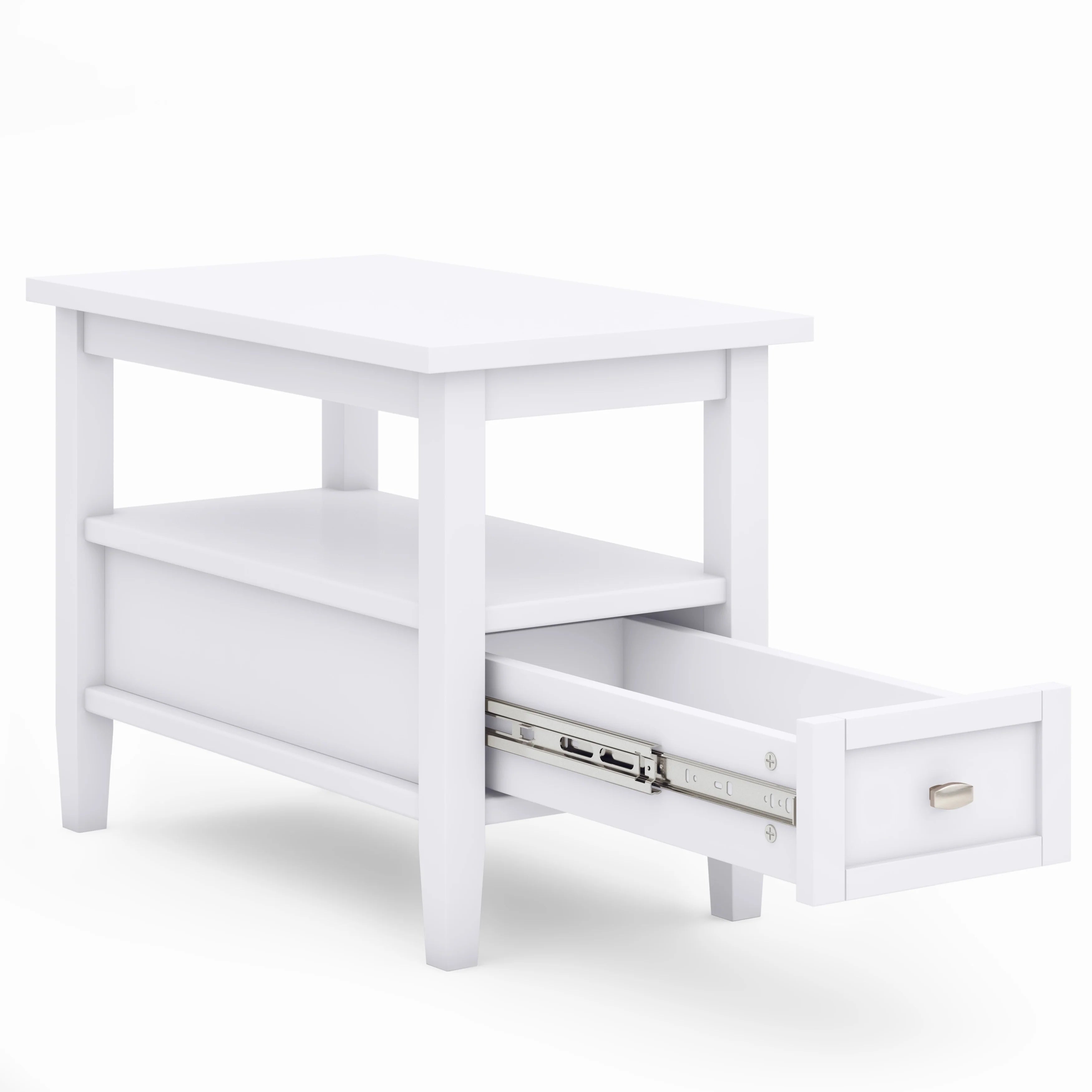 WYNDENHALL Norfolk SOLID WOOD 14 inch Wide Rectangle Transitional Narrow Side Table - 14 Inches wide