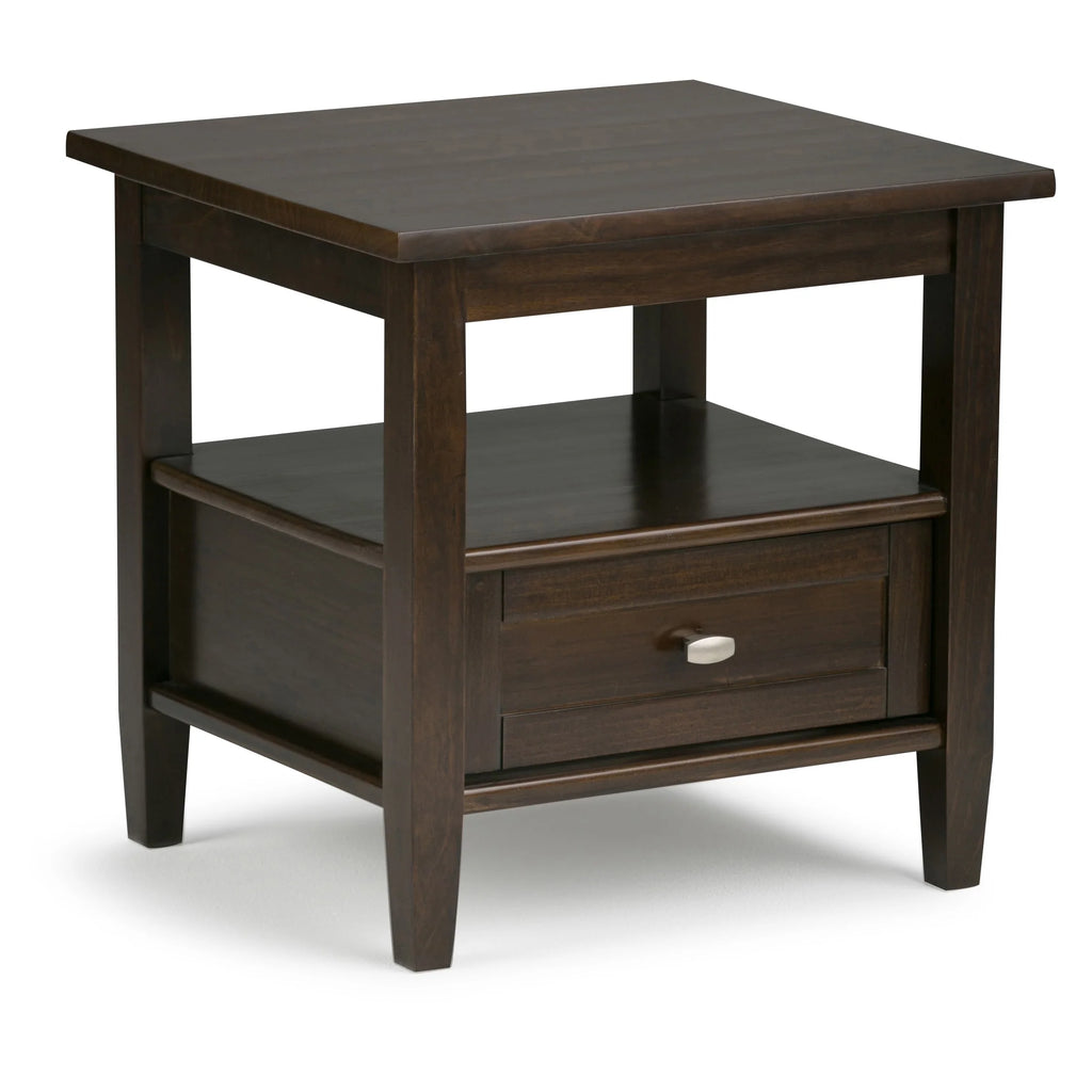 WYNDENHALL Norfolk SOLID WOOD 20 inch Wide Rectangle Transitional End Side Table - 20 inch Wide