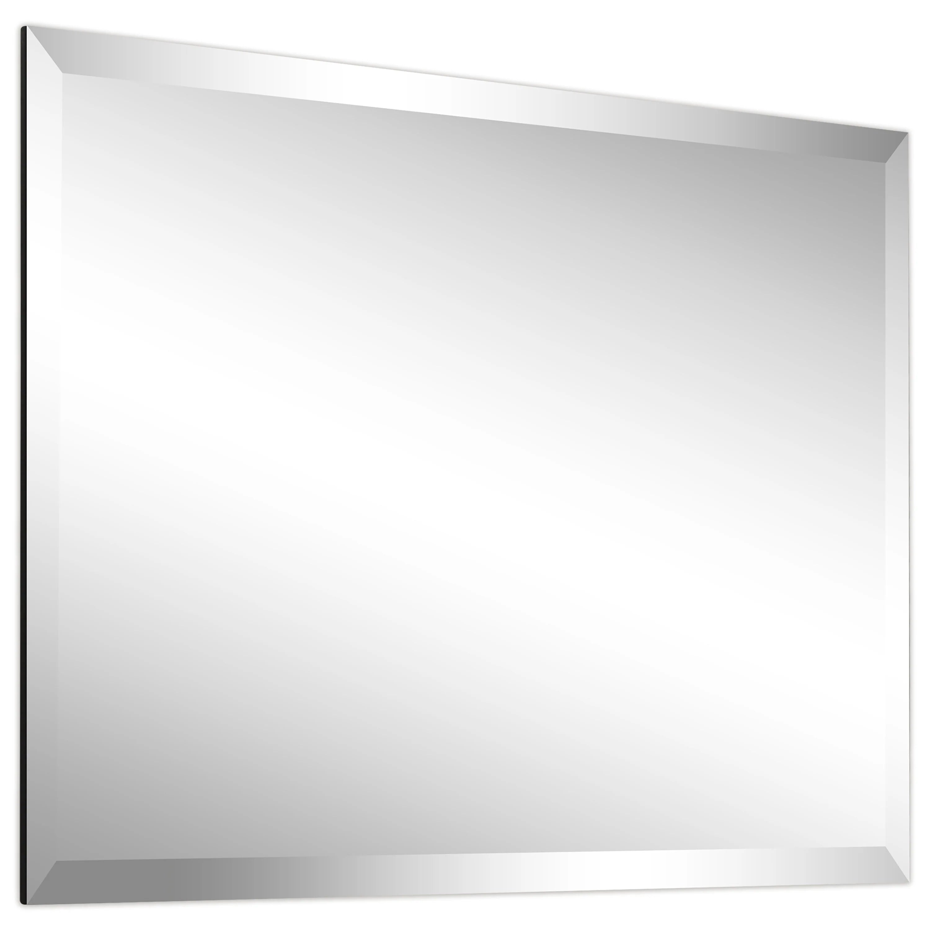 Frameless Beveled Prism Wall Mirror-Square/Rectangluar - Clear
