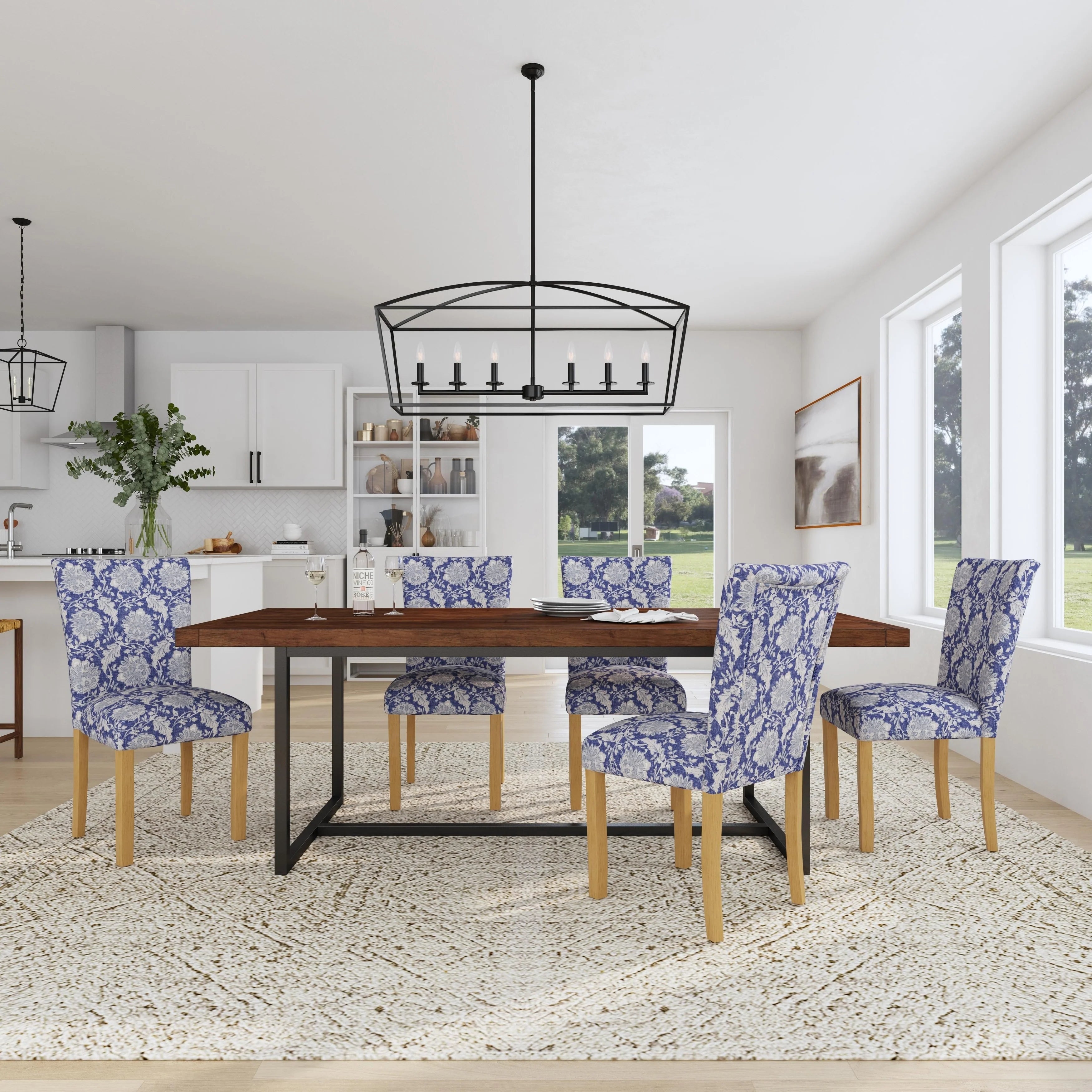 HomePop Classic Parsons Medallion Dining Chair (Set of 2)
