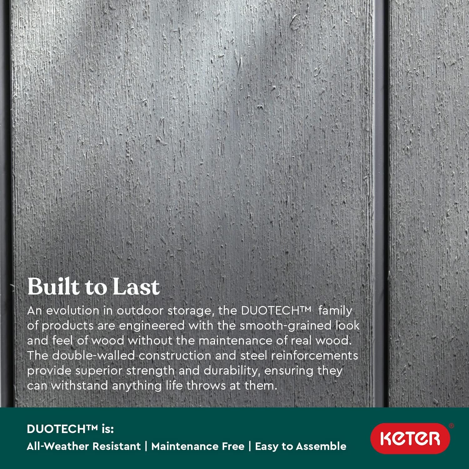 KETER Denali 200 Gallon Resin Deck Box for Outdoor Storage