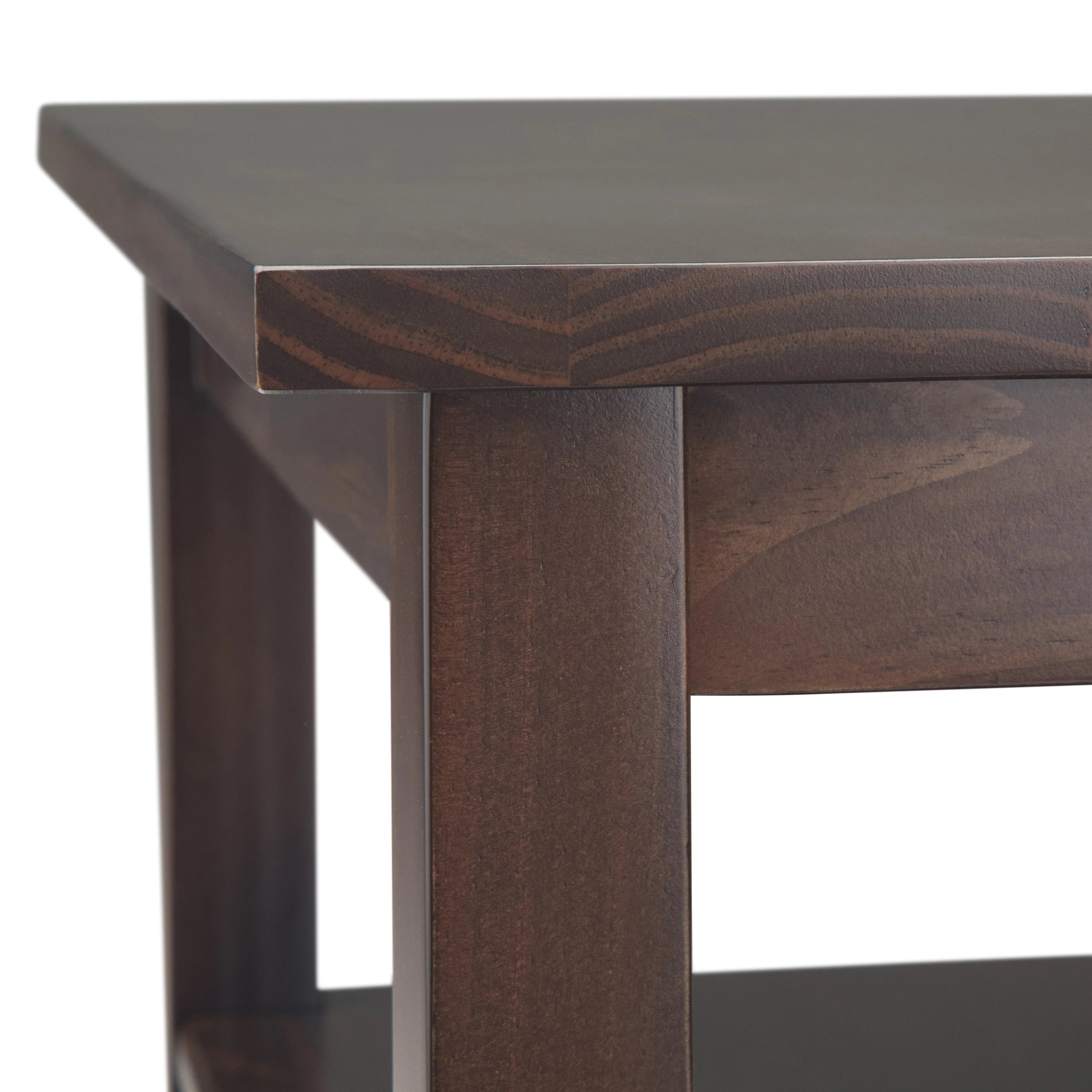 WYNDENHALL Norfolk SOLID WOOD 14 inch Wide Rectangle Transitional Narrow Side Table - 14 Inches wide