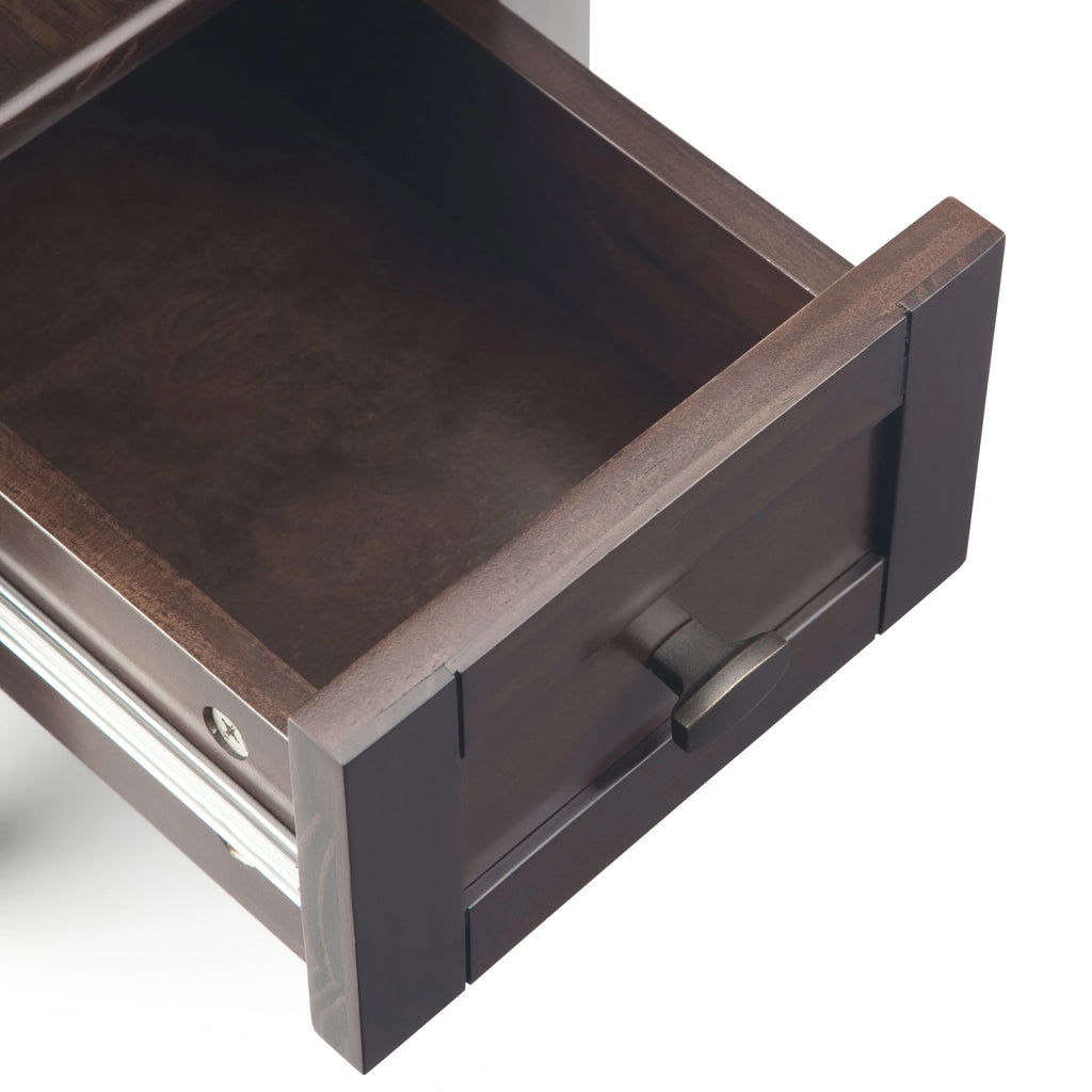 WYNDENHALL Norfolk SOLID WOOD 14 inch Wide Rectangle Transitional Narrow Side Table - 14 Inches wide