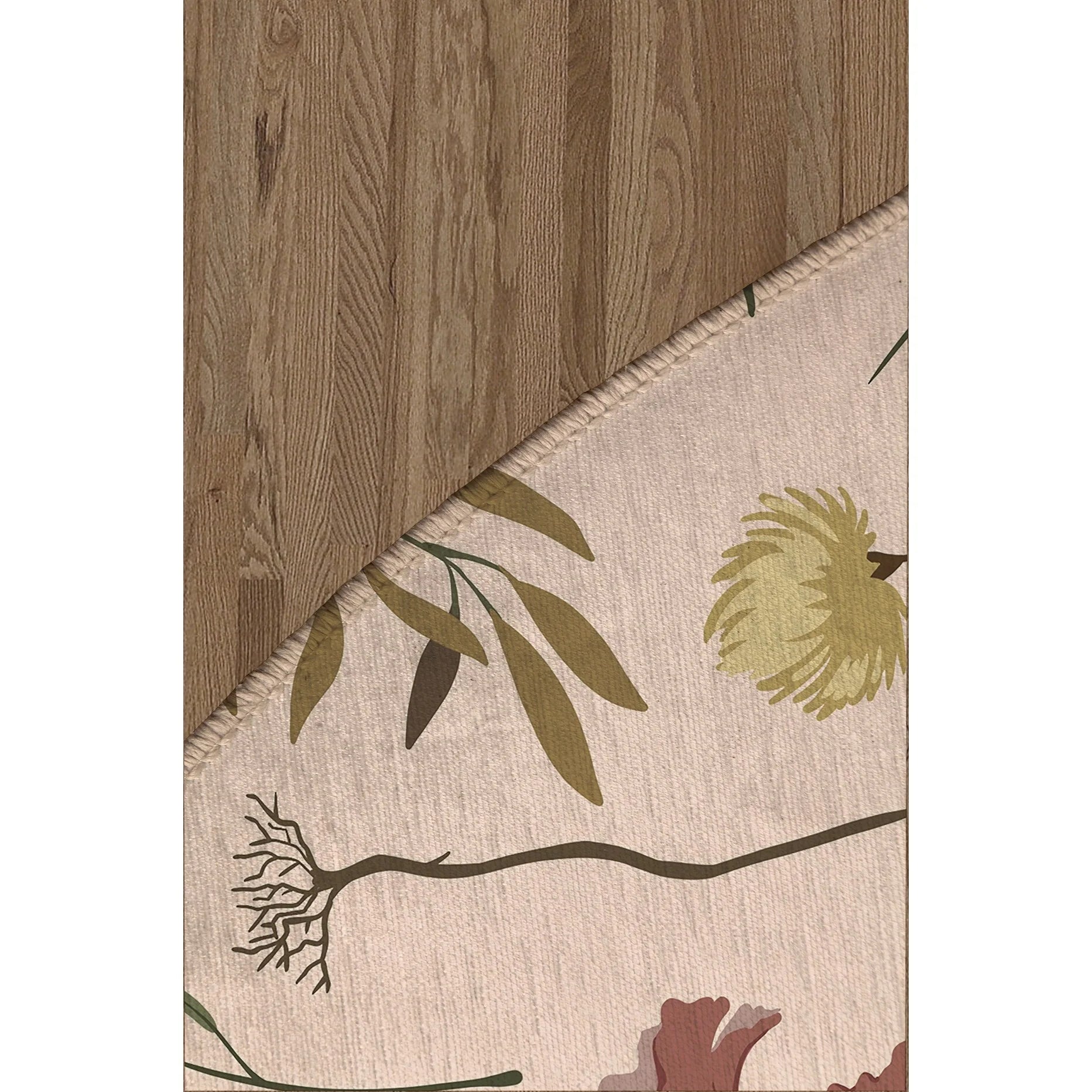FALL BOTANICALS BLUSH Kitchen Mat By Kavka Designs