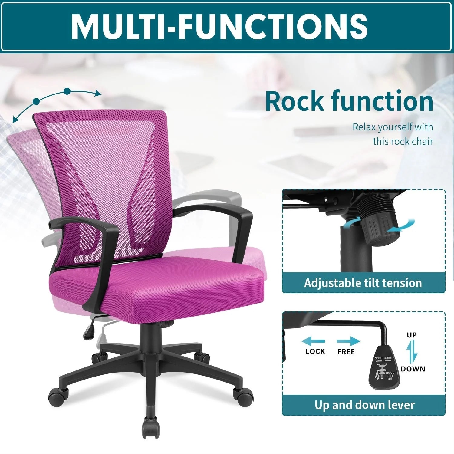 Homall Office Chair Mesh Chair Ergonomic Desk Chair with Lumbar Support