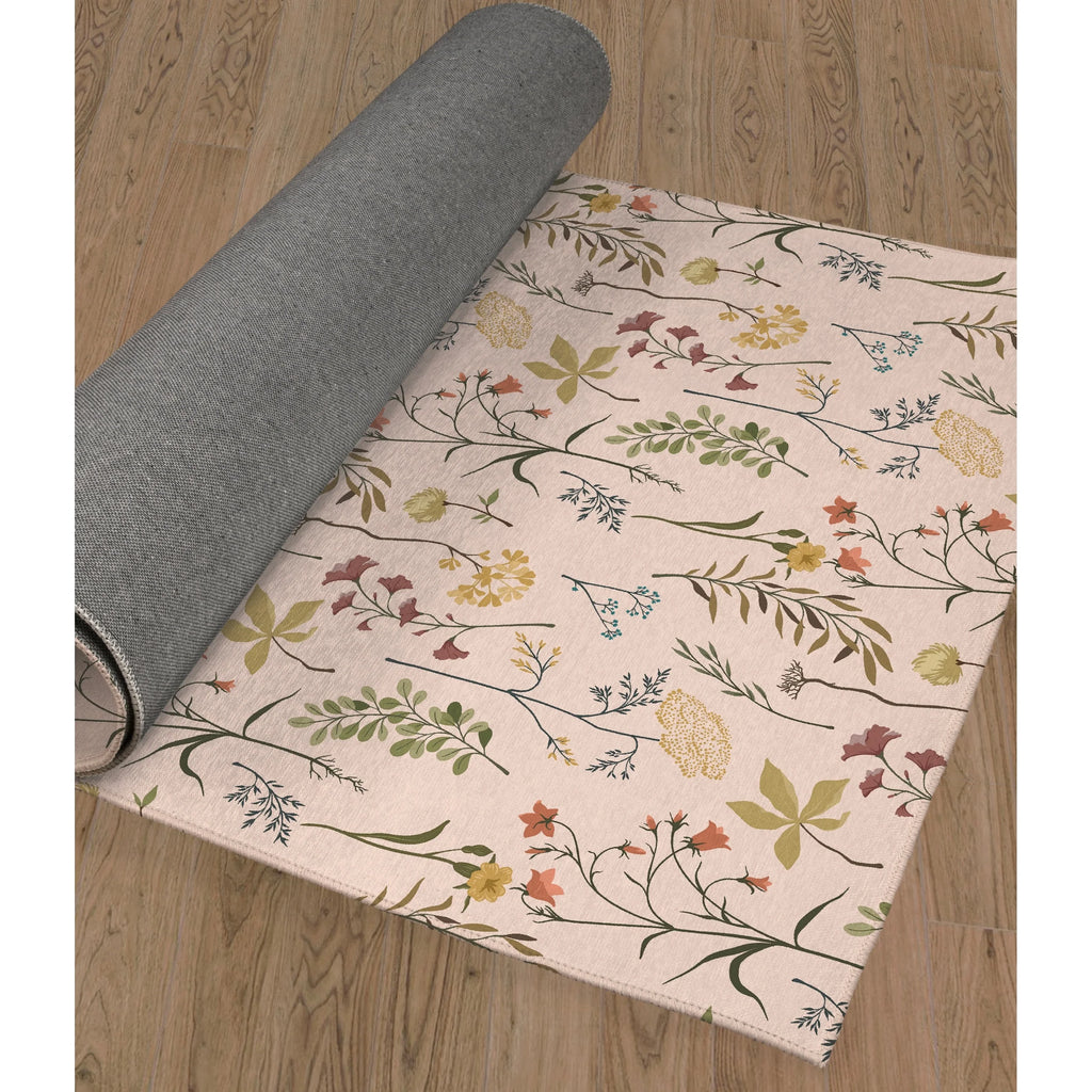 FALL BOTANICALS BLUSH Kitchen Mat By Kavka Designs