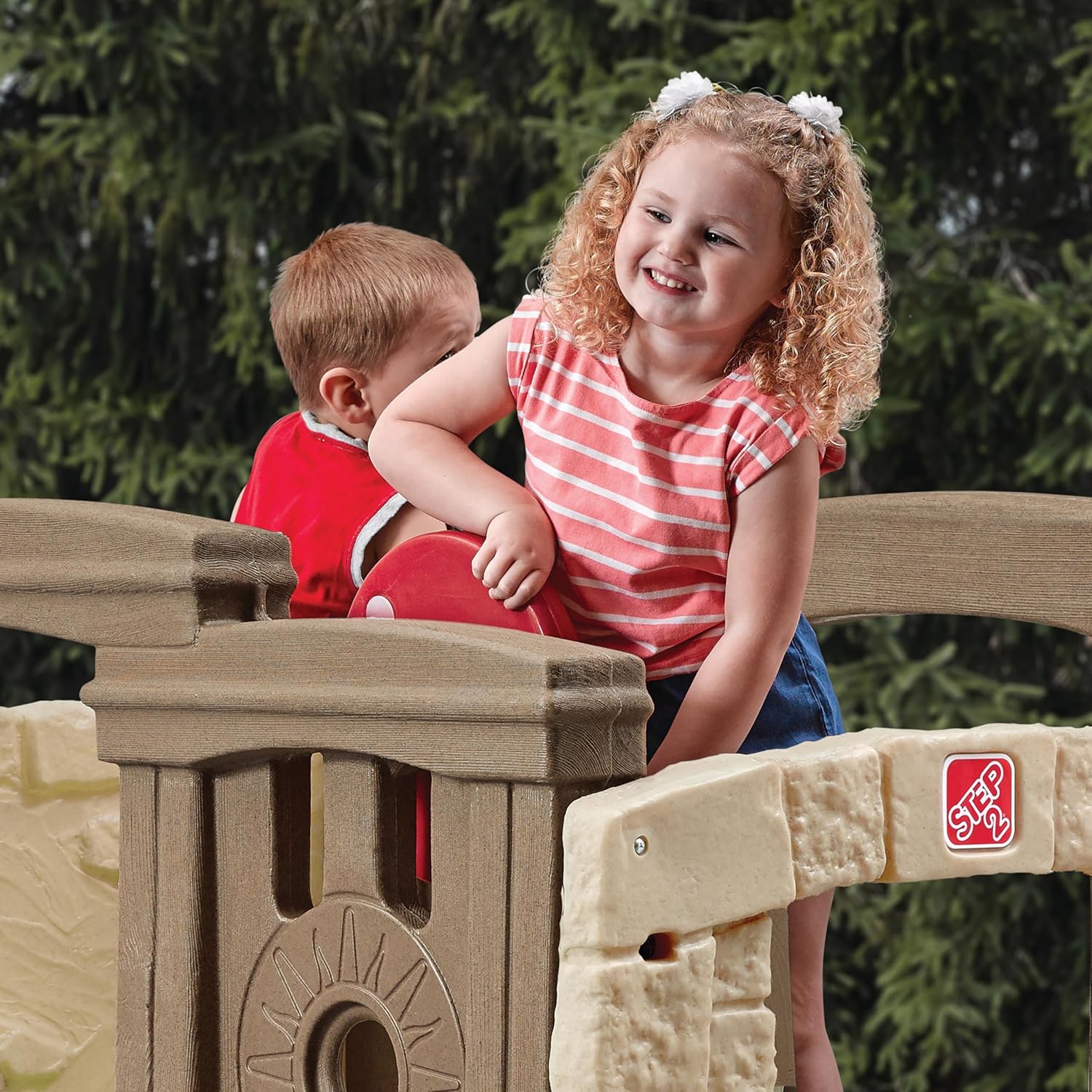 STEP2 Woodland Climber II Kids Playset with Slide & Wall