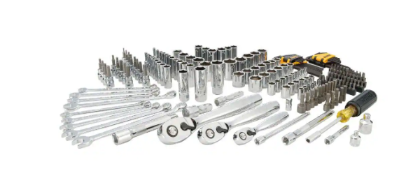1/4 in., 3/8 in., and 1/2 in. Drive Polished Chrome Mechanics Tool Set (200-Piece)