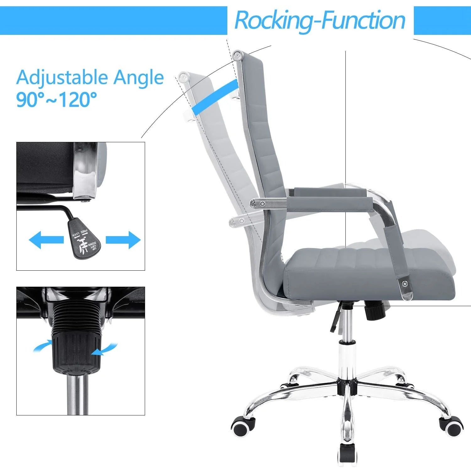 Homall Ribbed Office Chair Computer Desk Chair