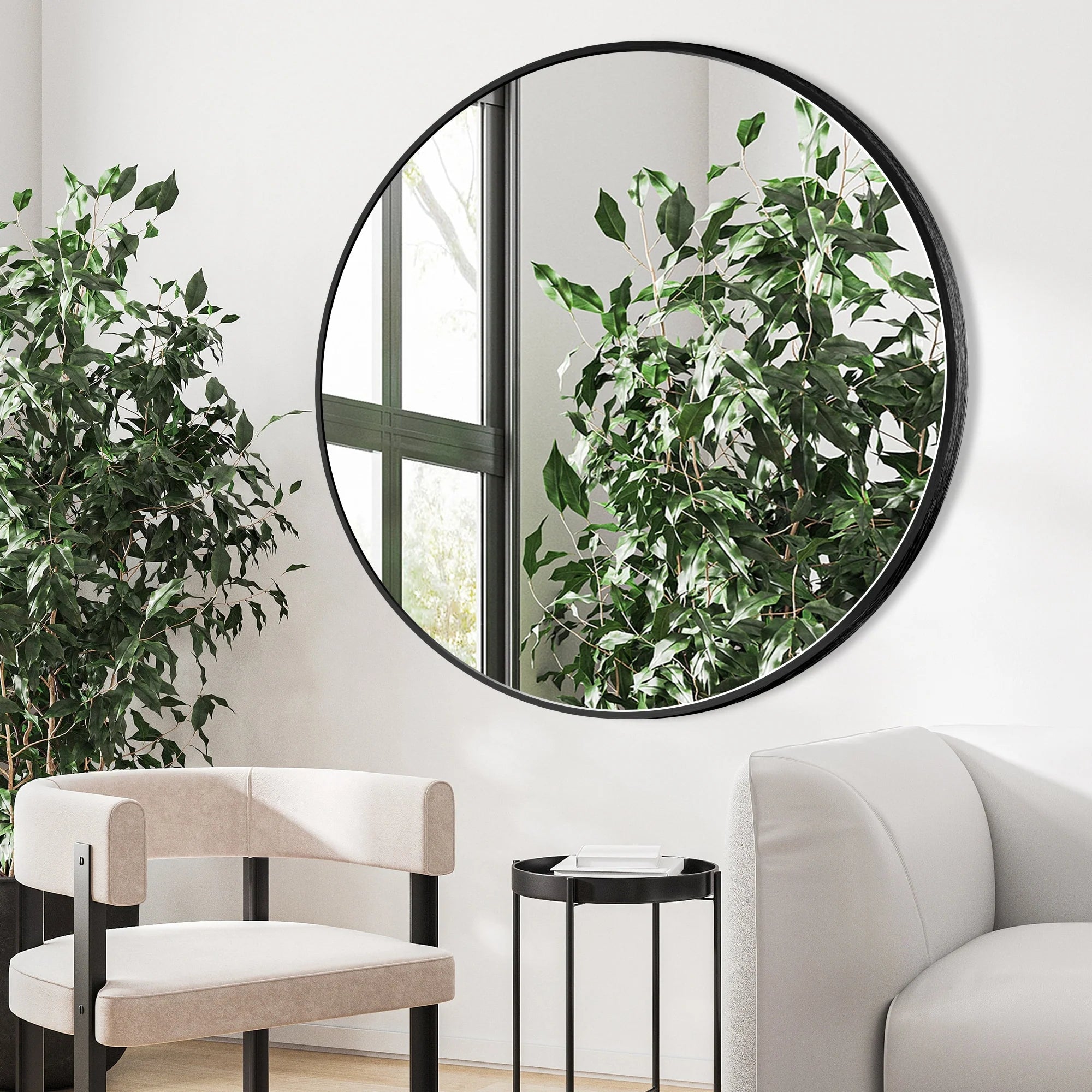 Modern Bathroom Wall Mounted Round Vanity Mirror
