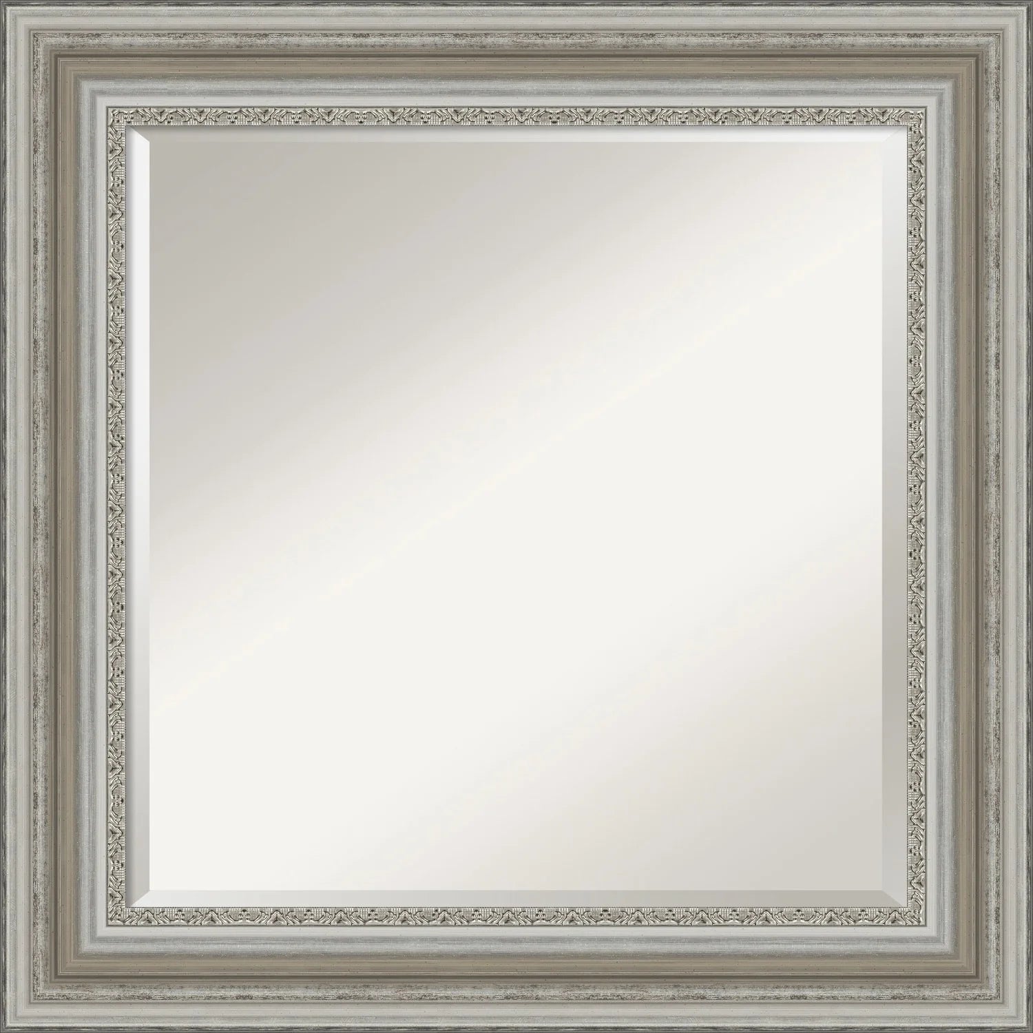 Beveled Bathroom Wall Mirror - Parlor Silver Frame