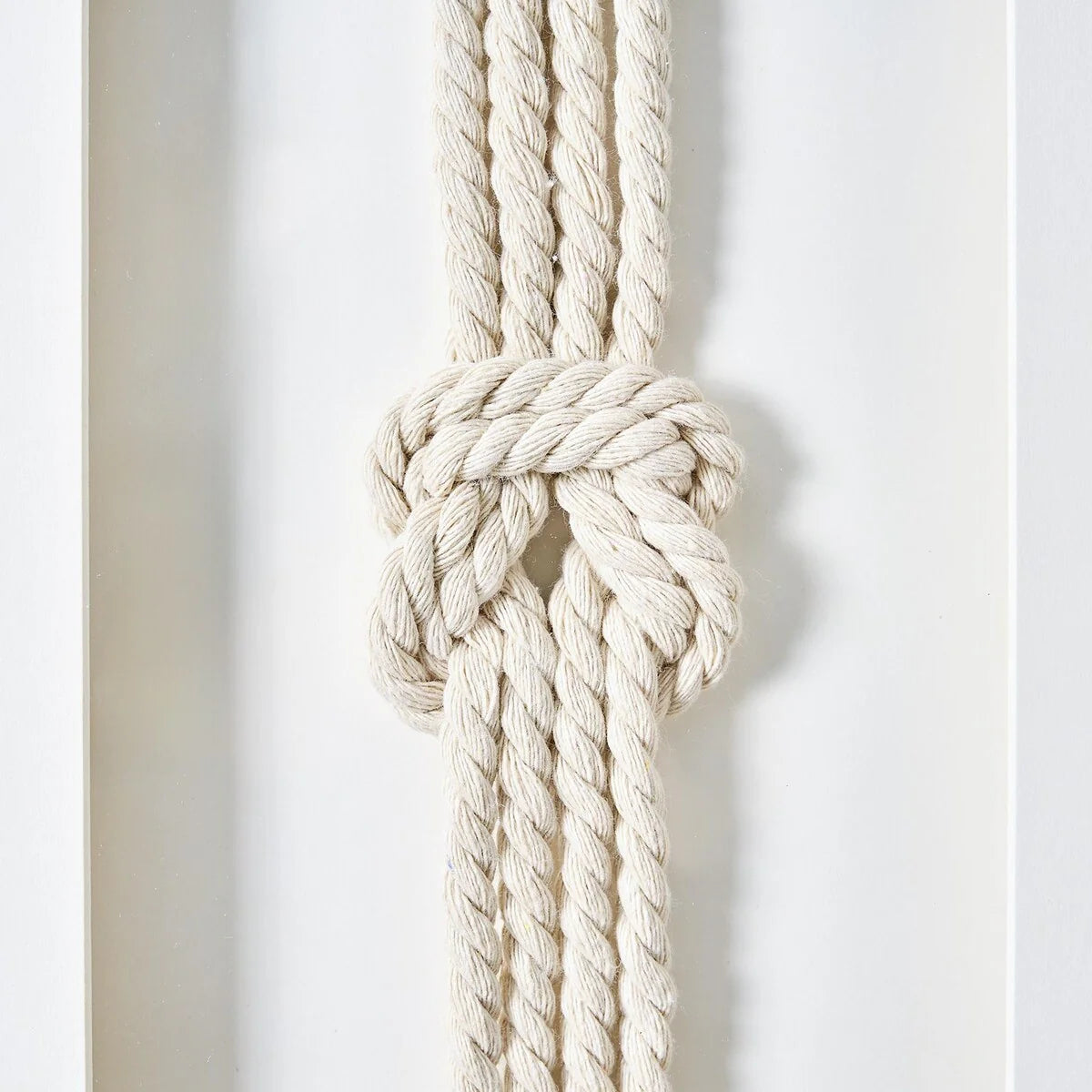 American Art Decor Naut Shore Framed Nautical Knots Wall Decor in Natural 3-piece set