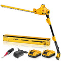 Alloyman 20V MAX Pole Hedge Trimmer with 2 Packs 2.0Ah Batteries & Charger