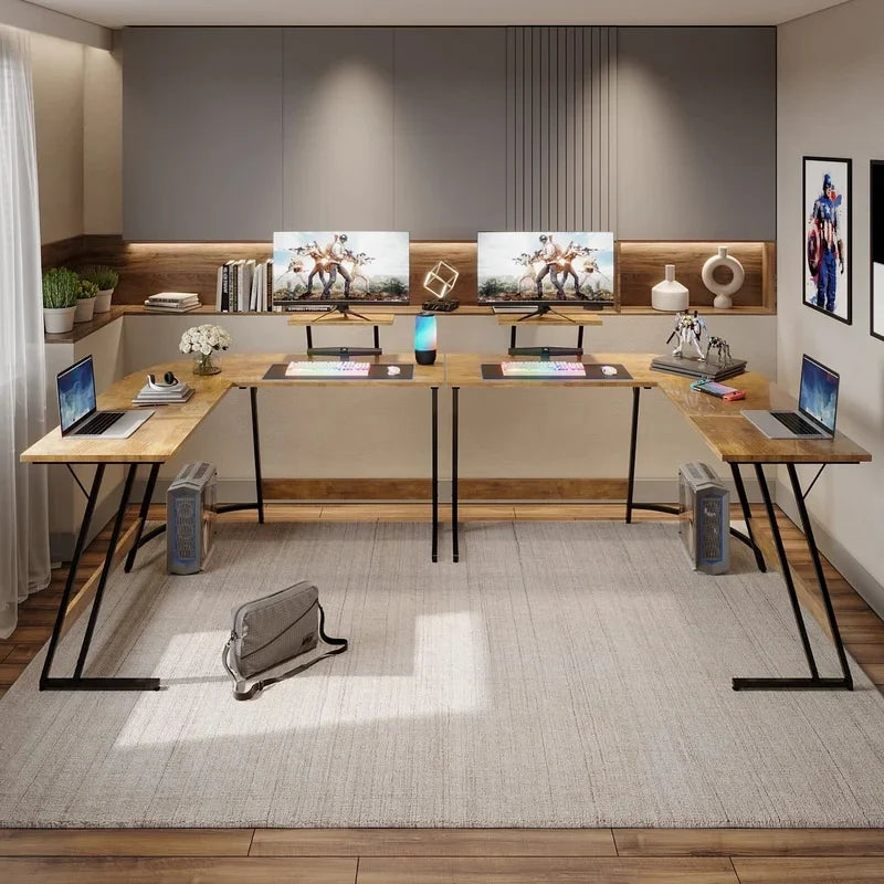 Homall L-Shaped Gaming Desk Computer Corner Desk Office Writing Desk