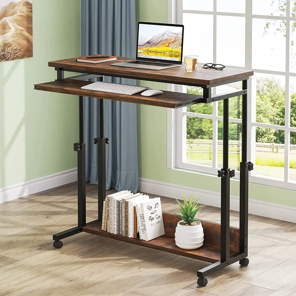 Portable Laptop Desk for Sofa and Bed, Height Adjustable Small Standing Table