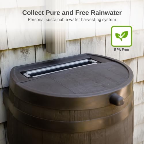 RTS Home Accents 50-Gallon Rain Barrel with Brass Spigot