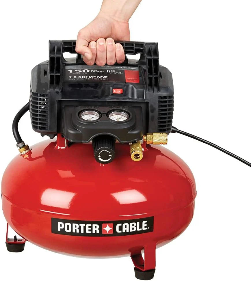 PORTER-CABLE Air Compressor 6-Gallon Pancake Oil-Free C2002