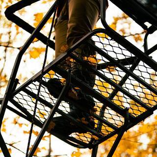 Jumbo Jack Ladder Stand Adjustable Shooting Rail, Large Platform, Mesh Seat